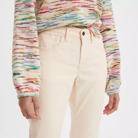 LEVI'S Middy Ankle Bootcut Ribbed Corduroy Flare Leg Trouser Pants Safari Tan 29 - Picture 3 of 10